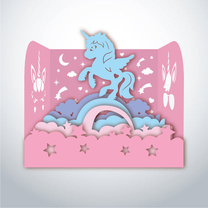 Unicorn – 3D Pop-Up Card SVG File for Cricut & Silhouette
