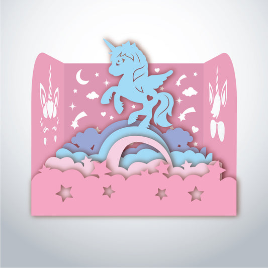 Unicorn – 3D Pop-Up Card SVG File for Cricut & Silhouette
