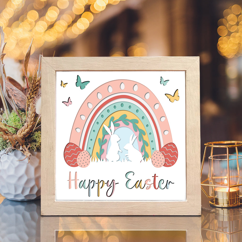 Happy Easter 1 – 3D Shadow Box SVG File for Cricut & Silhouette