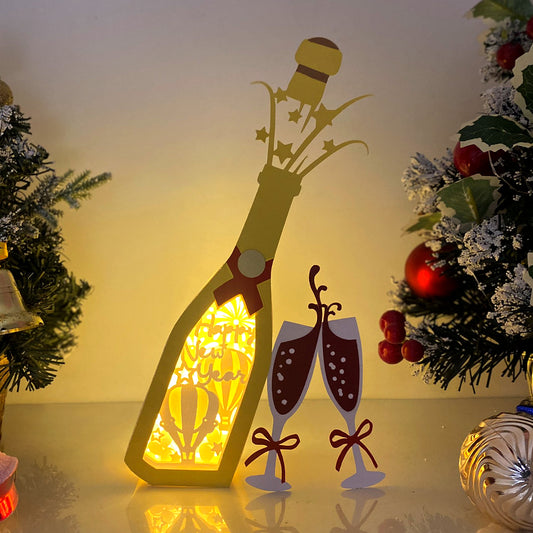 Balloons – 3D Champagne Box  File - Cricut File - VEKTOR KRAFT