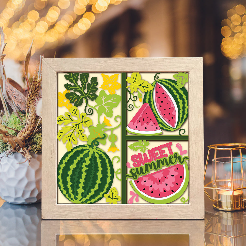 Watermelon – 3D Shadow Box SVG File for Cricut & Silhouette