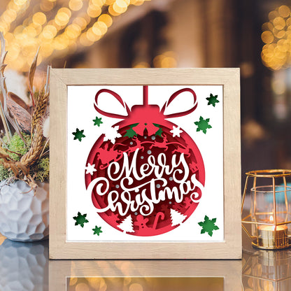 Happy Christmas – 3D Shadow Box SVG File for Cricut & Silhouette
