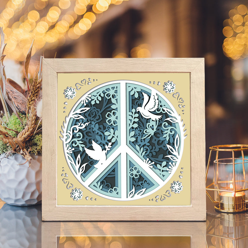 Peace Sign – 3D Shadow Box SVG File for Cricut & Silhouette