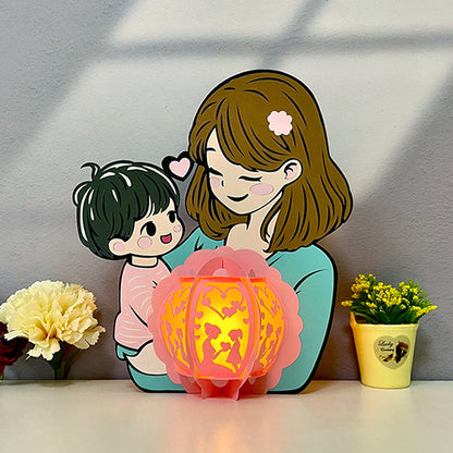 Mother's Day 2 - 3D Family Lantern File  - Cricut File  - VEKTOR KRAFT