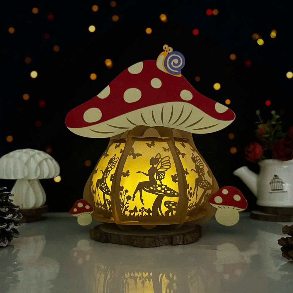Mushroom Fairy - 3D Fairy Lantern File  - Cricut File  - VEKTOR KRAFT