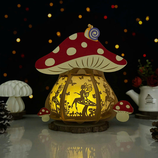 Mushroom Fairy - 3D Fairy Lantern File  - Cricut File  - VEKTOR KRAFT