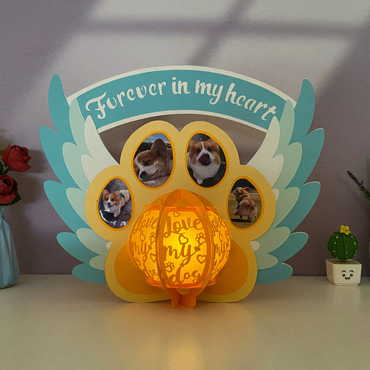 Memorial Pet Dog - 3D Animal Paper Cut Lantern File  - Cricut File  - VEKTOR KRAFT