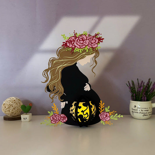 Pregnant Mother - 3D Mother Lantern File  - Cricut File  - VEKTOR KRAFT