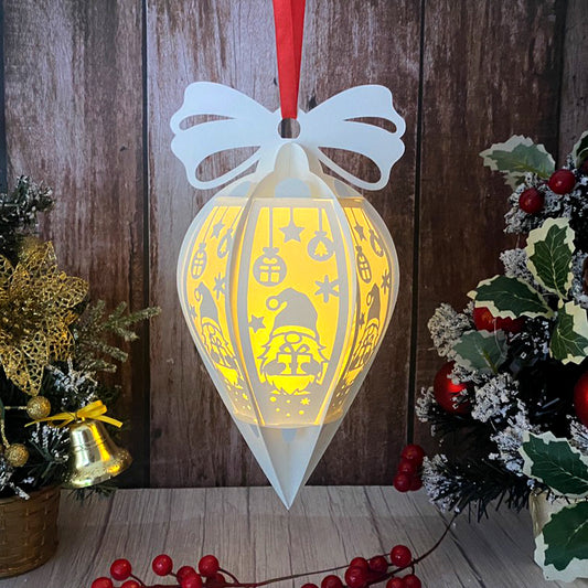 Christmas Gnome - 3D Droplet 2 Lantern File - Cricut File - VEKTOR KRAFT
