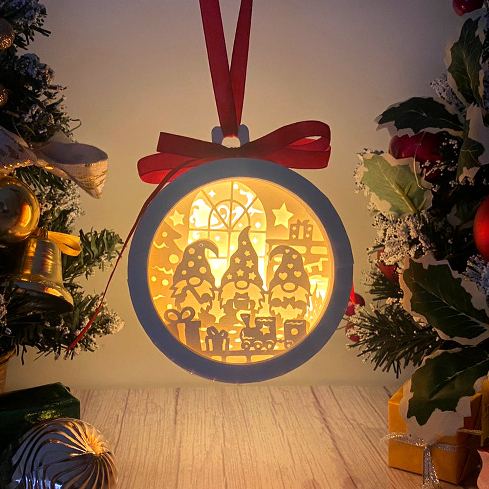 Christmas Gnome – 3D Lantern SVG File for Cricut & Silhouette