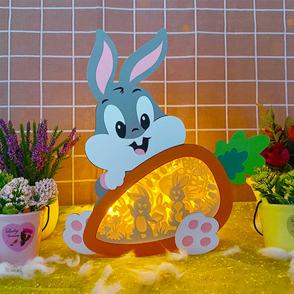 Bunny Easter 2  – 3D Carrot Box 3 File - Cricut File - VEKTOR KRAFT