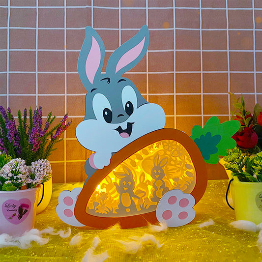 Bunny Easter 2  – 3D Carrot Box 3 File - Cricut File - VEKTOR KRAFT