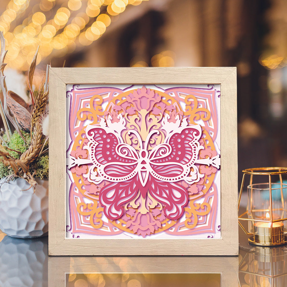 Victorian Bouquet Mandala – 3D Shadow Box SVG File for Cricut & Silhouette