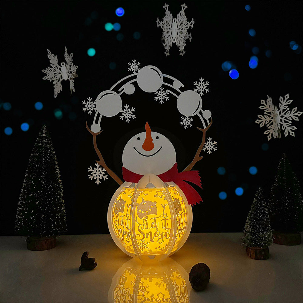 Snowman 1 - 3D Lantern File - Cricut File  - VEKTOR KRAFT
