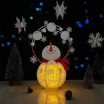 Snowman 1 - 3D Lantern File - Cricut File  - VEKTOR KRAFT