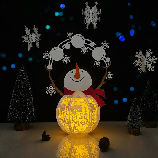 Snowman 1 - 3D Lantern File - Cricut File  - VEKTOR KRAFT