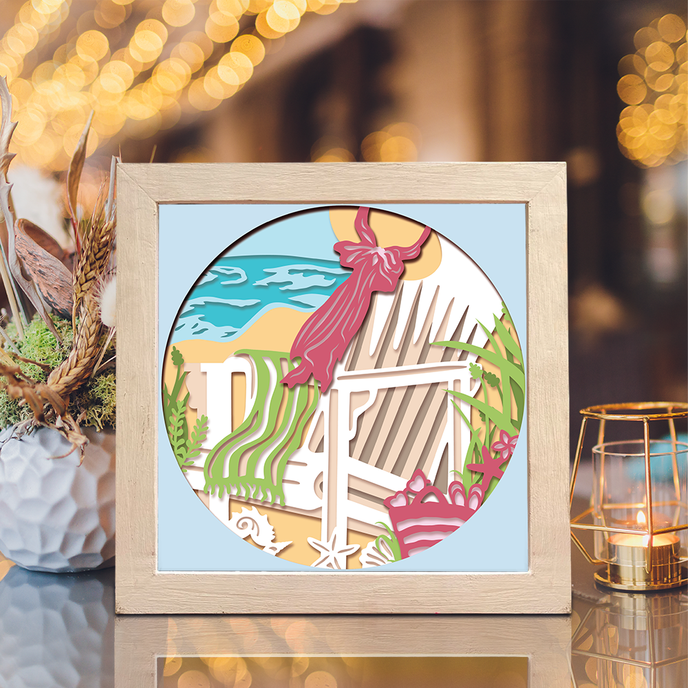 Beach Chair – 3D Shadow Box SVG File for Cricut & Silhouette