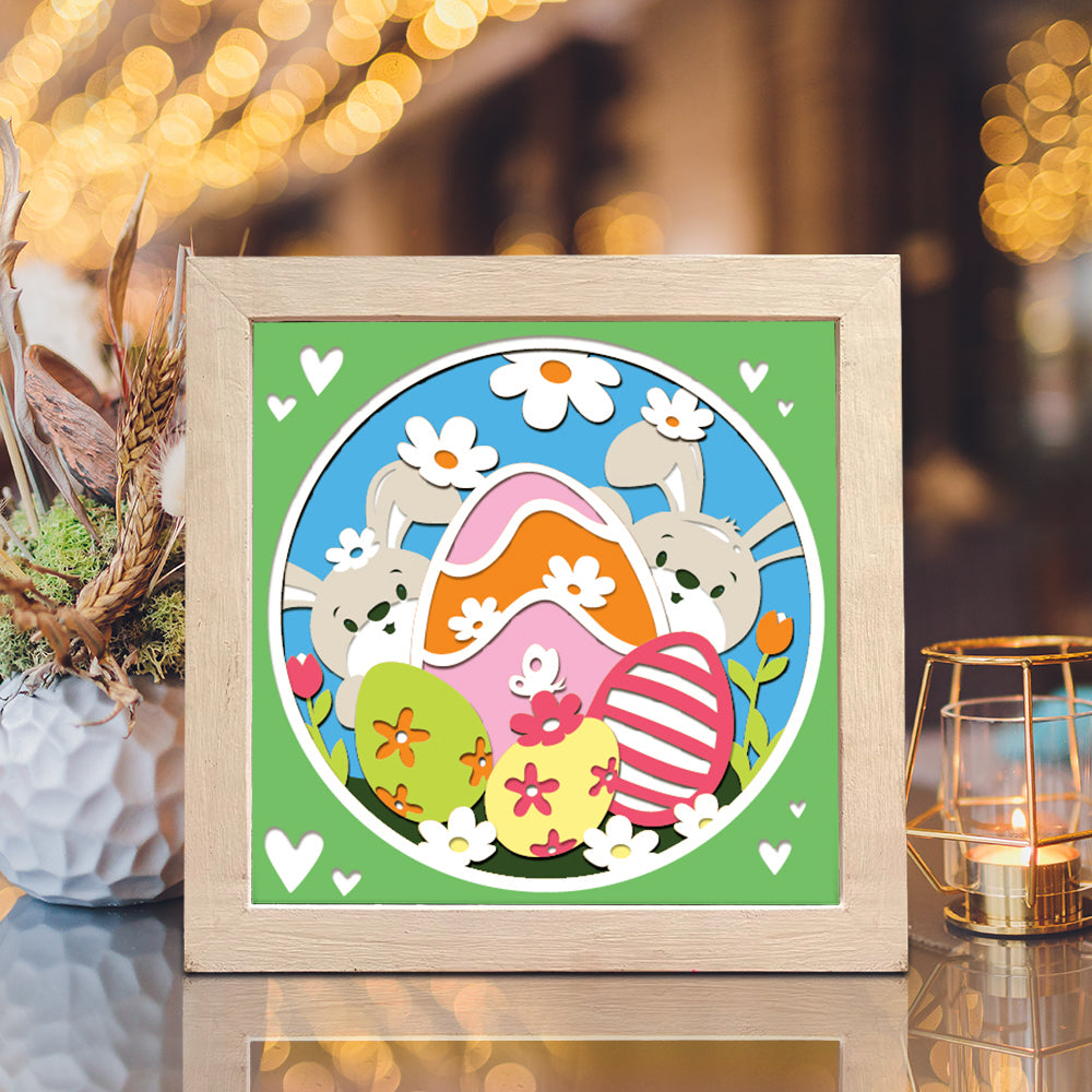 Easter Bunny – 3D Shadow Box SVG File for Cricut & Silhouette