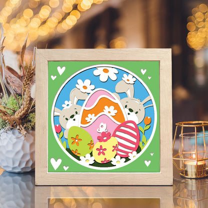 Easter Bunny – 3D Shadow Box SVG File for Cricut & Silhouette