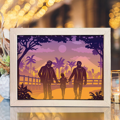Happy Father's Day 3 - 3D Father Papercut Lightbox File - Cricut File - VEKTOR KRAFT