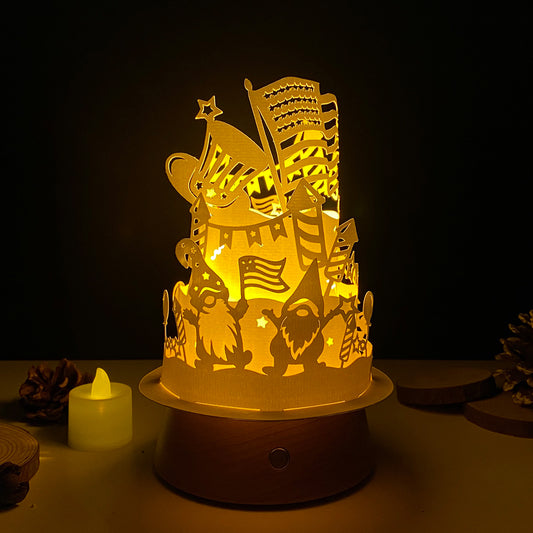 4th Of July 1 - 3D Dome Lantern File - Cricut File  - VEKTOR KRAFT