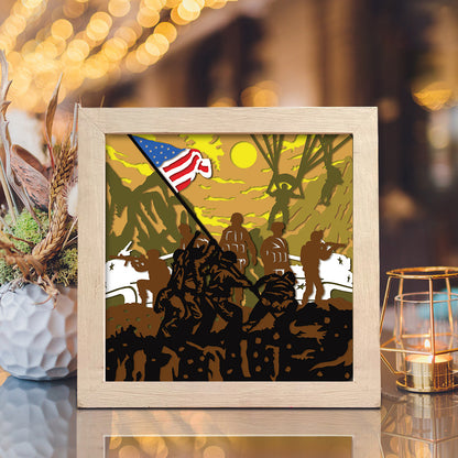 Military 2 – 3D Paper Cut Shadow Box File - Cricut File - (8x8 inches) - VEKTOR KRAFT