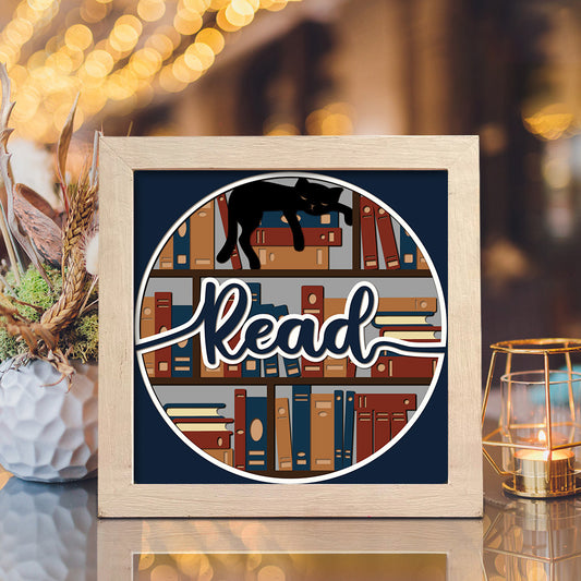 Read – 3D Paper Cut Shadow Box File - Cricut File - (8x8 inches) - VEKTOR KRAFT