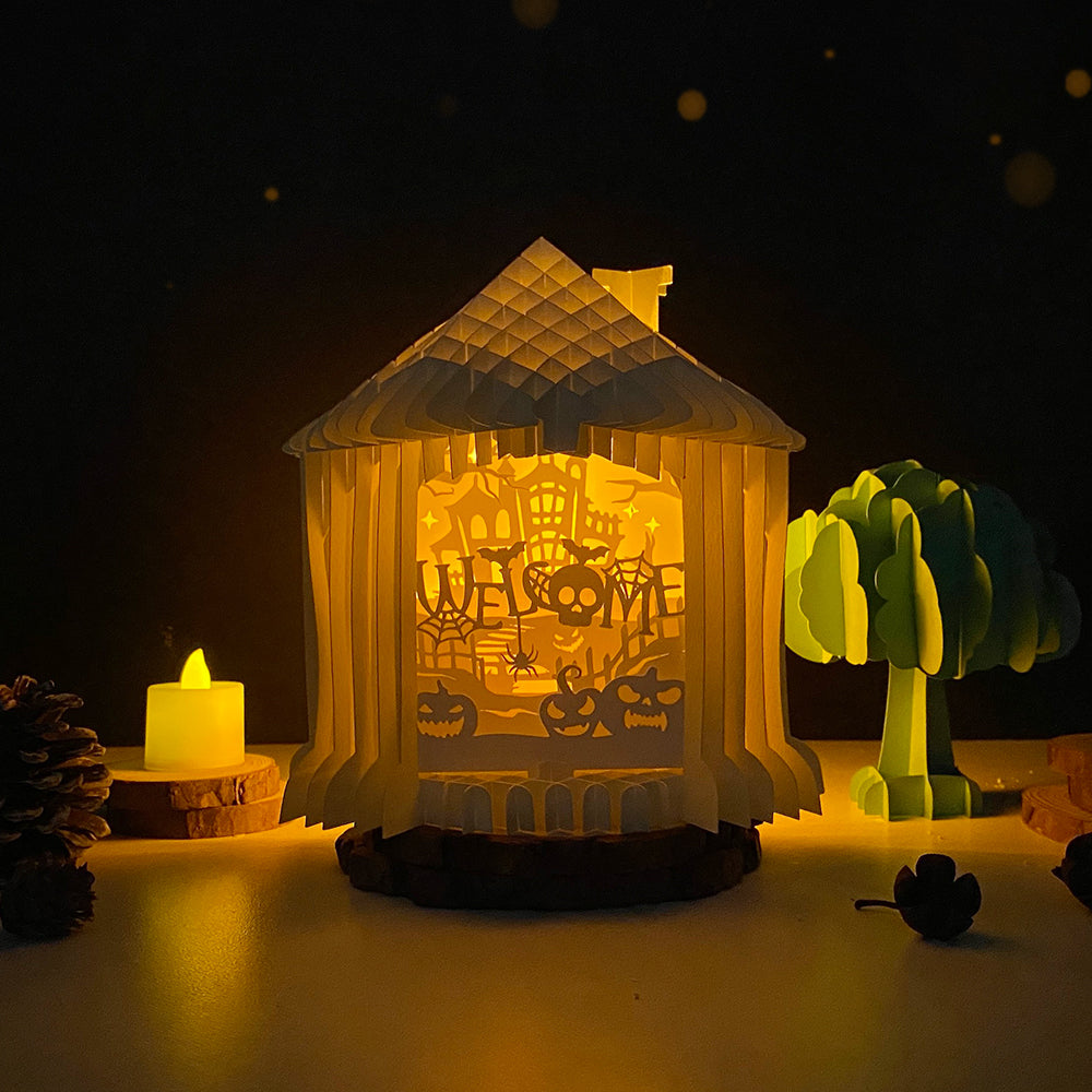 Welcome Halloween – 3D Pop-Up Card SVG File for Cricut & Silhouette