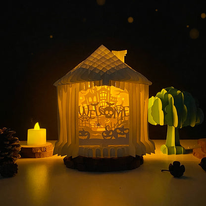 Welcome Halloween – 3D Pop-Up Card SVG File for Cricut & Silhouette