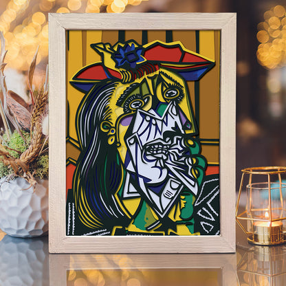 The Weeping Woman – 3D Shadow Box SVG File for Cricut & Silhouette