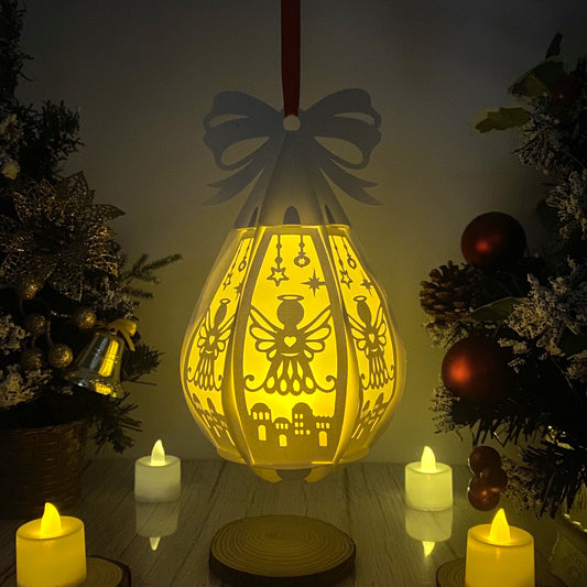 Christmas Angel  - 3D Droplet Lantern File  - Cricut File  - VEKTOR KRAFT