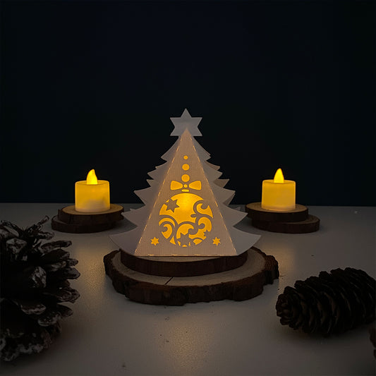 Xmas 9 - 3D Pine Lantern File - Cricut File - VEKTOR KRAFT