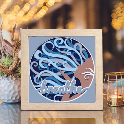 Breathe – 3D Shadow Box SVG File for Cricut & Silhouette