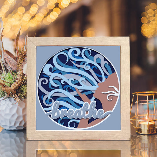 Breathe – 3D Shadow Box SVG File for Cricut & Silhouette