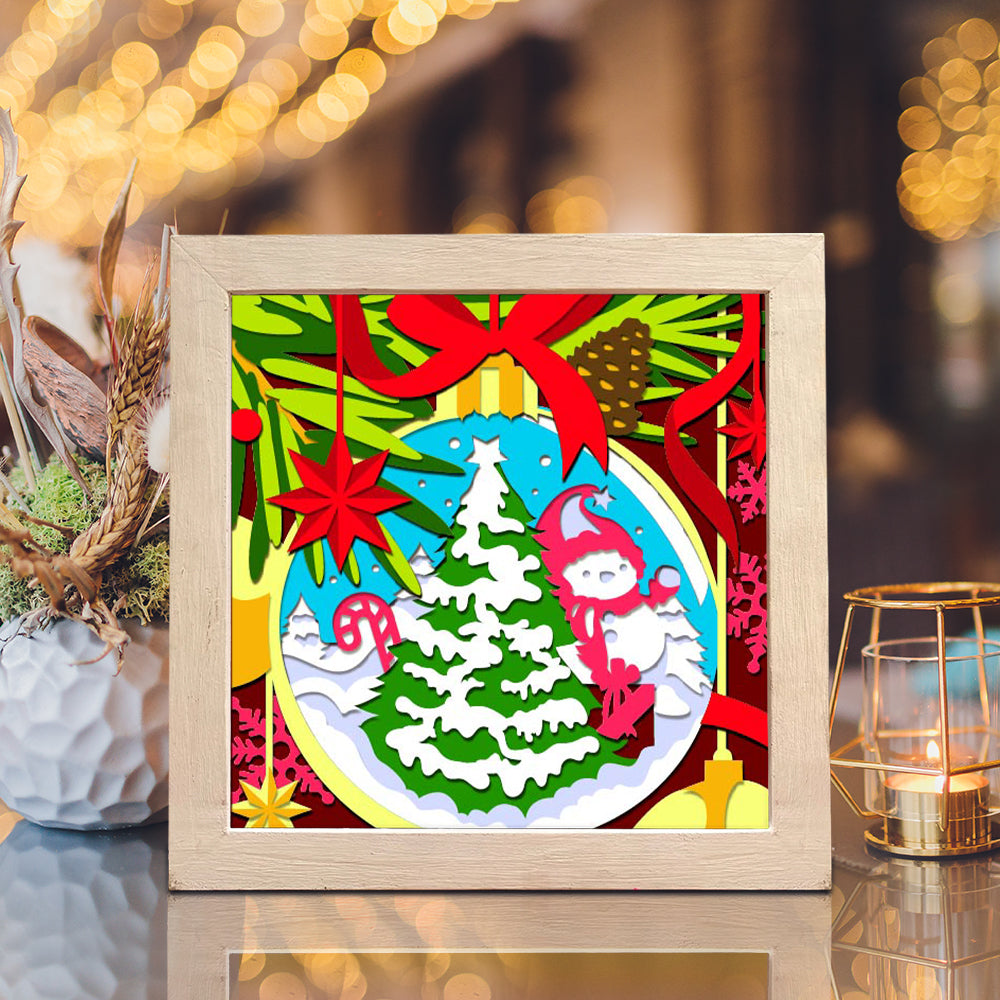 Christmas Ball – 3D Shadow Box SVG File for Cricut & Silhouette
