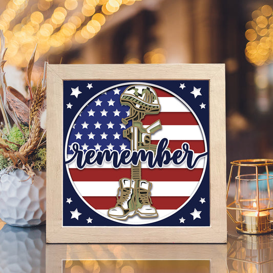 Battlefield Cross – 3D Paper Cut Shadow Box File - Cricut File - (8x8 inches) - VEKTOR KRAFT