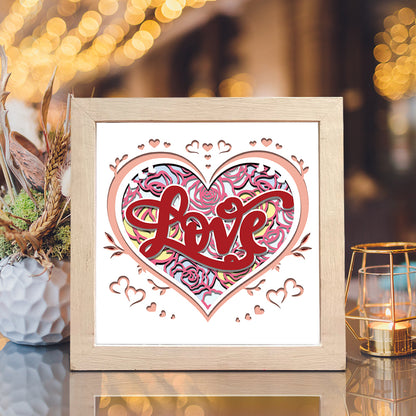 Love Roses – 3D Shadow Box SVG File for Cricut & Silhouette