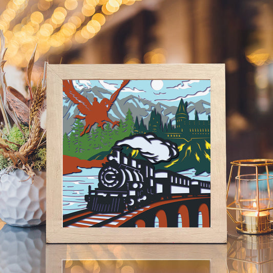 Wizard Castle 1 – 3D Landscape Paper Cut Shadow Box File - Cricut File - (8x8 inches) - VEKTOR KRAFT