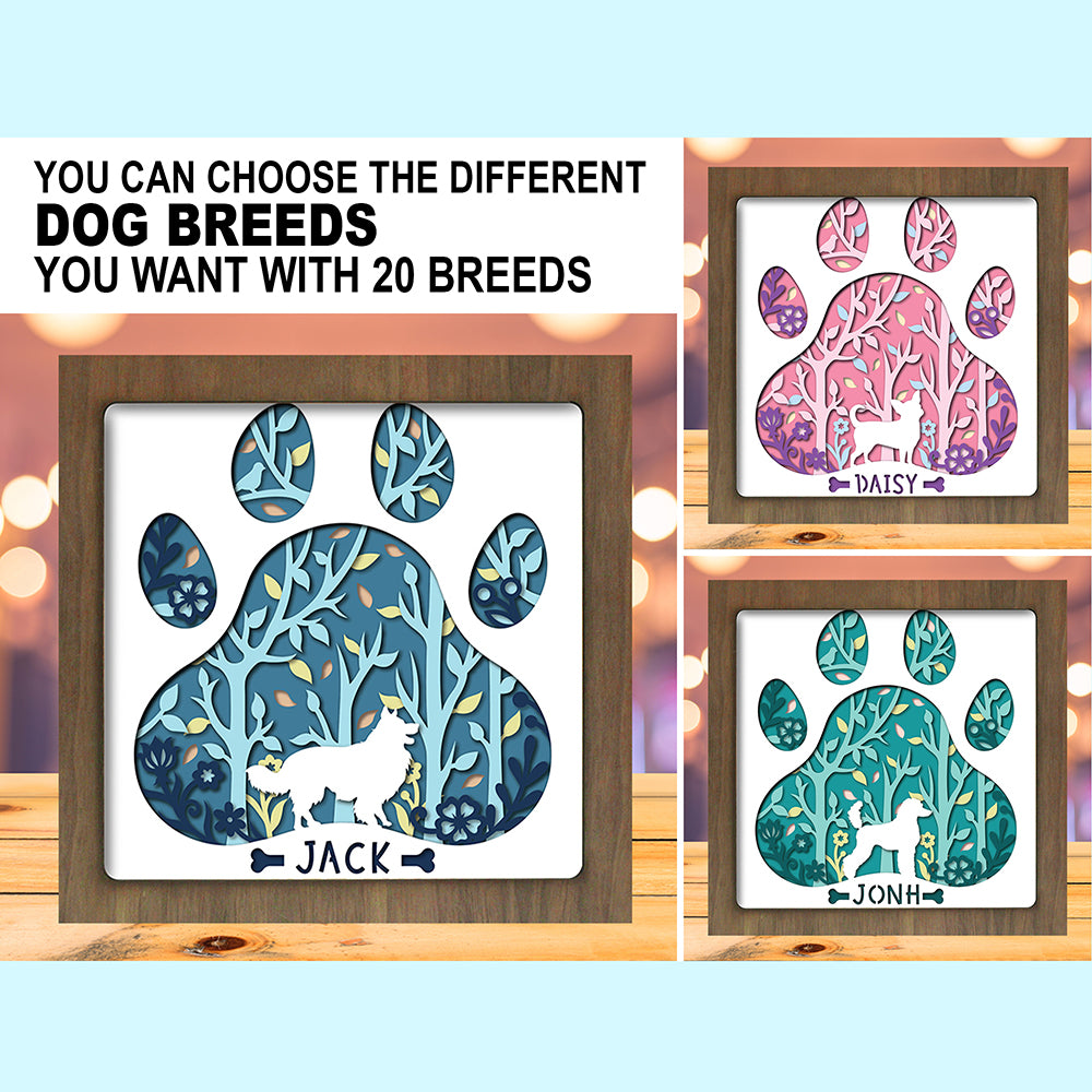 Dog Bundle – 3D Shadow Box SVG File for Cricut & Silhouette
