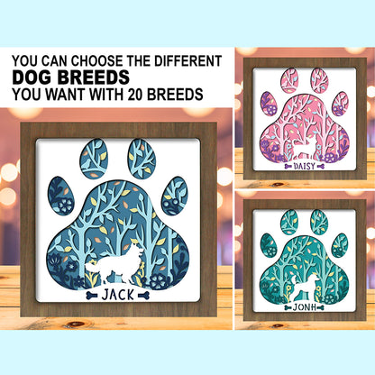 Dog Bundle – 3D Shadow Box SVG File for Cricut & Silhouette