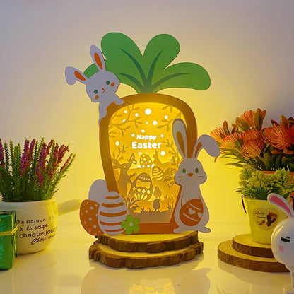 Rabbit Holding Egg – 3D Carrot box 2 File - Cricut File - VEKTOR KRAFT