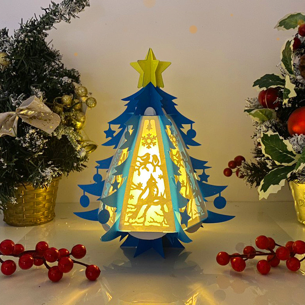 Christmas Bird – 3D Lantern SVG File for Cricut & Silhouette