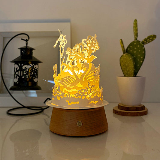 Swan Couple - 3D Dome Lantern File - Cricut File  - VEKTOR KRAFT