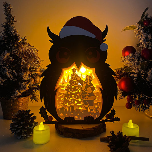 Christmas Santa 1 – 3D Christmas Owl Box File - Cricut File - VEKTOR KRAFT