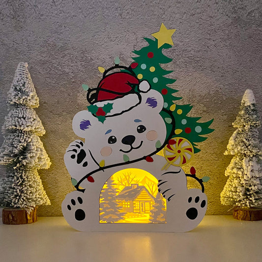 Christmas Bear – 3D Box SVG File for Cricut & Silhouette