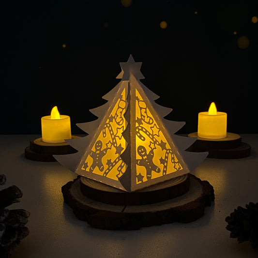 Xmas 1 - 3D Pine Lantern File - Cricut File - VEKTOR KRAFT