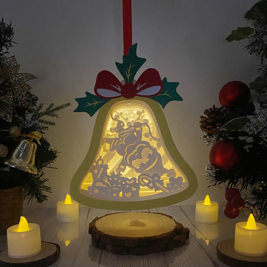 Christmas Santa - 3D Bell Lantern File  - Cricut File  - VEKTOR KRAFT