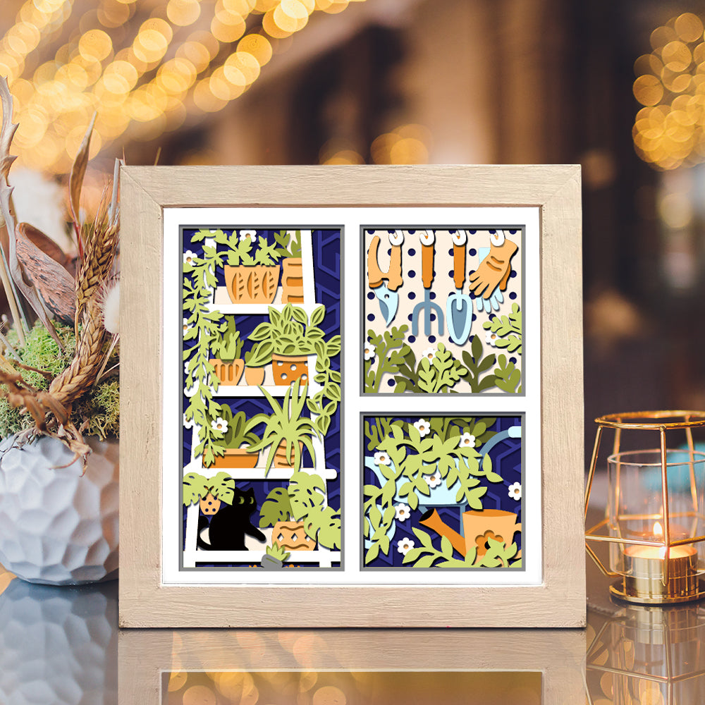 My Garden – 3D Shadow Box SVG File for Cricut & Silhouette