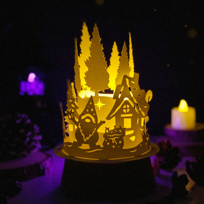 Christmas Gnome – 3D Lantern SVG File for Cricut & Silhouette