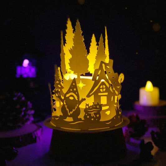 Christmas Gnome - 3D Dome Lantern File - Cricut File  - VEKTOR KRAFT